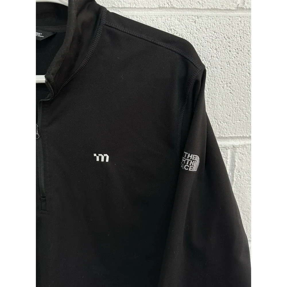 The North Face‎ 1/4 Zip Pullover Jacket Black Logo / Mens XL